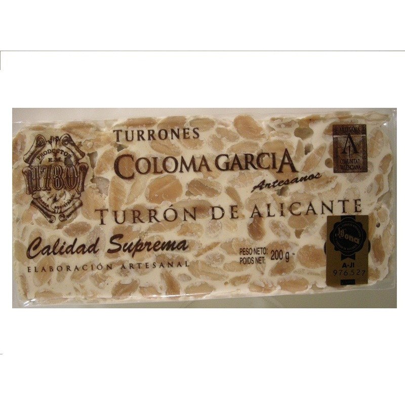 Turron de Alicante - Coloma Garcia 200gr