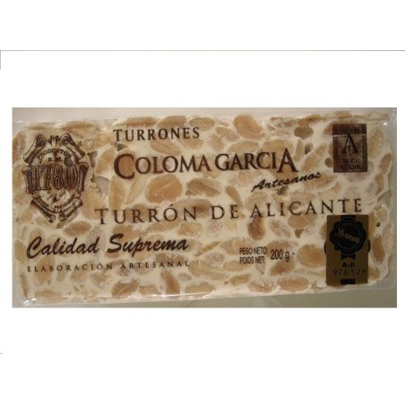 Turron de Alicante - Coloma Garcia 200gr