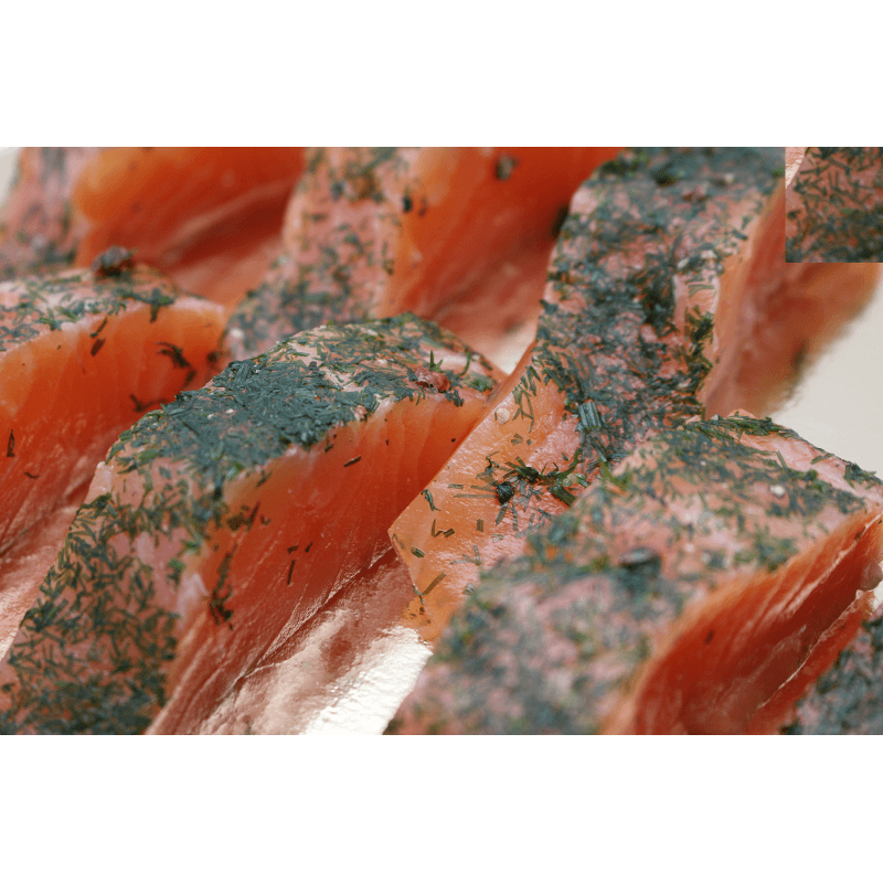 Tranches de Truite de Banka gravlax - Aneth