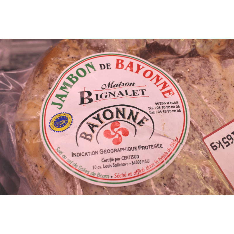 Jambon de Bayonne artisanal IGP affiné 12 mois