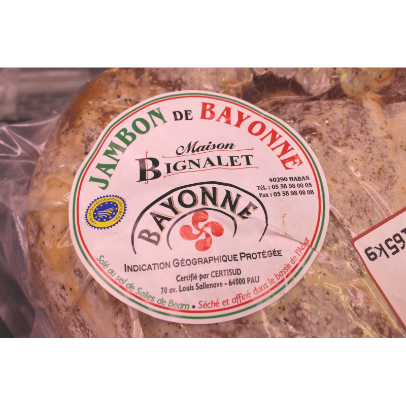 Jambon de Bayonne 1/2 désossée IGP 3Kg