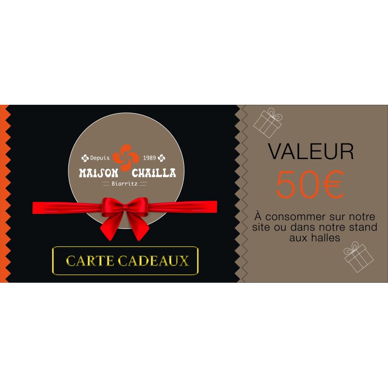 Carte cadeau Chailla 50€