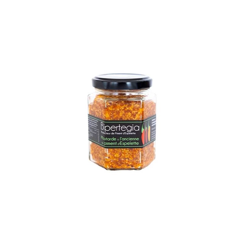 Pot de Moutarde à l'ancienne au piment d'Espelette - 160gr