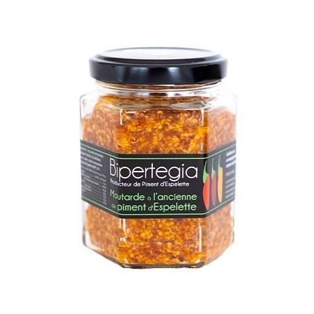 Pot de Moutarde à l'ancienne au piment d'Espelette - 160gr