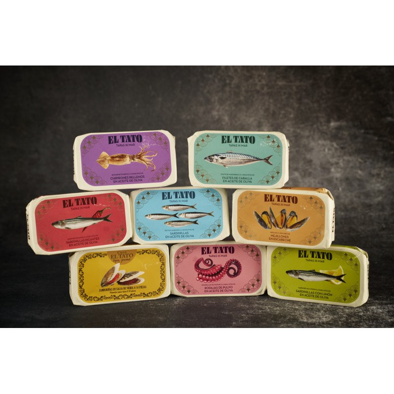 Rondelles de poulpe à l'huile d'olive et autres produits de El Tato